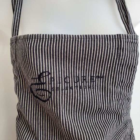 Epicure Striped Bib Apron w Pockets fits M-XL - Picture 9 of 11